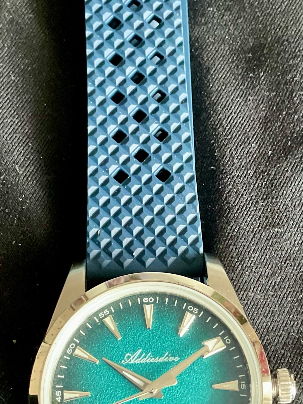 Full Set NIB Automatic Addiesdive Watch Textured Radiant Teal Dial - Picture 12 of 16